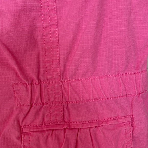 Chicos Hyper Pink Ricki Utility Button Down Short Sleeve Jacket - Picture 8 of 14